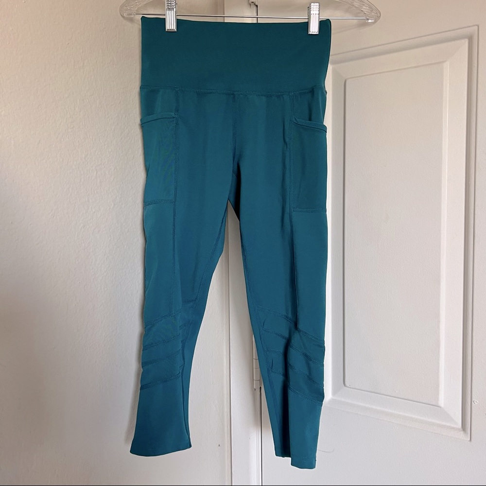 R.A.G • Capri High Rise Mesh pockets Dark Turquoise Size Small